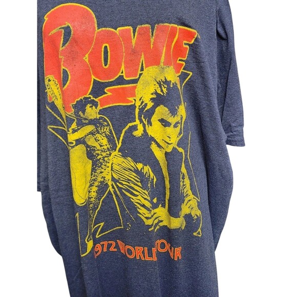 David Bowie 1972 World Tour T-shirt Size 2X Rock Retro - Picture 2 of 6